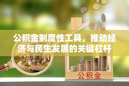 浑南公积金制度性工具，推动经济与民生发展的关键杠杆