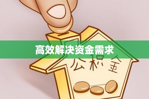 浑南高效解决资金需求