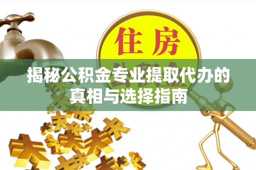 浑南揭秘公积金专业提取代办的真相与选择指南