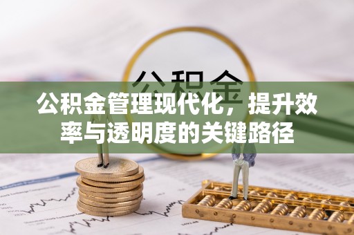 浑南公积金管理现代化，提升效率与透明度的关键路径